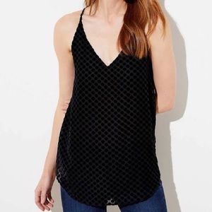 LOFT Polka Dot Velvet Cami